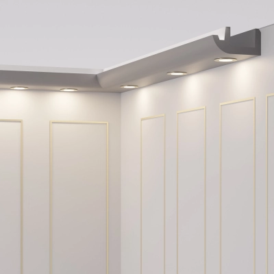 12 Meter LED Spot Profil Dekor Stuckleiste für indirekte Beleuchtung XPS OL-48